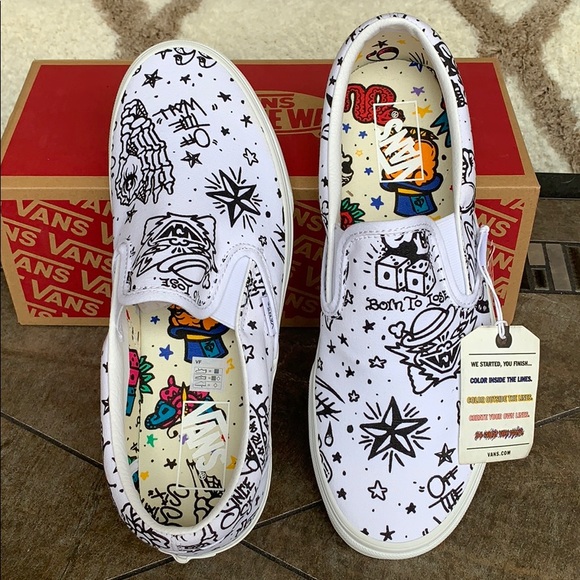 VANS CLASSIC SLIP-ON U-Color Tattoo/True WMNS - Picture 3 of 16